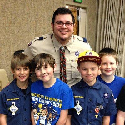 Dr. Heinzen with his Boy Scout troop.