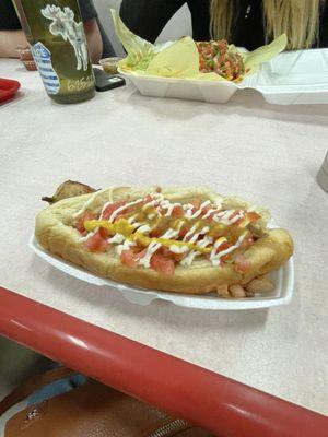 Plain Sonoran hot dog