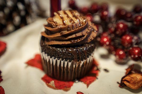 German Chocolate Cupcake