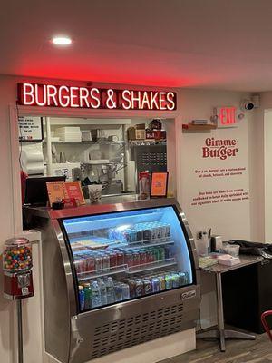 Burgers and Shakes Counter