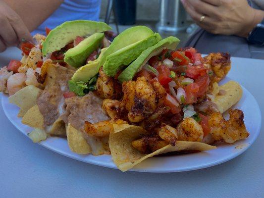 Shrimp nachos