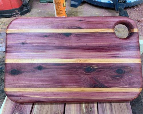 Cedar wood cutting boards by Bob Clipper