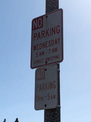 No parking signs