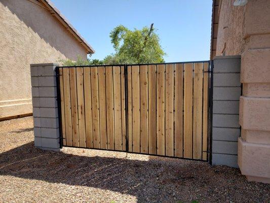 Extended Wall w/RV Gate Installed.