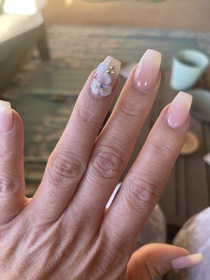 New nails by Kayla!! 3D flowers, she's amazing!!