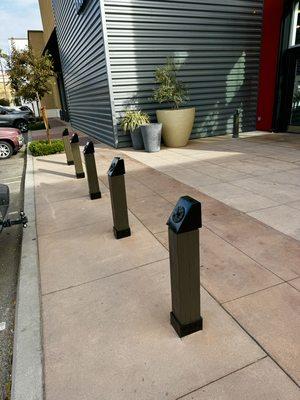 After: bollards installed