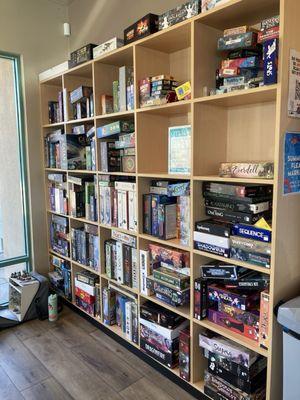 Open board games that you can use for free while in-store