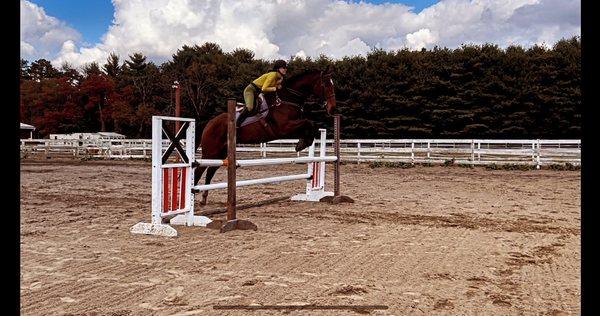 My horse Nelly and I Jumping