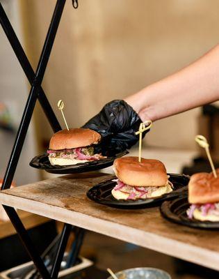 Elevate your event with our carnitas sliders