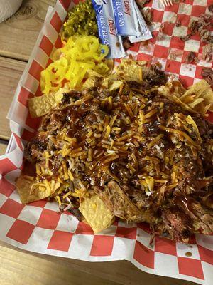 The pulled pork nachos