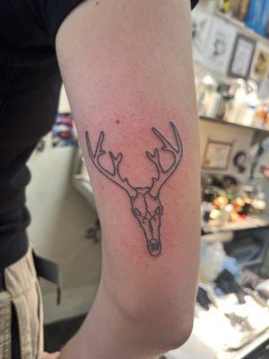 Deer skull tattoo