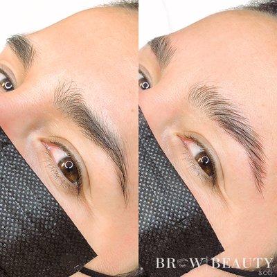 Fluffy brows with brow lamination. Lasts between 8-12 weeks !