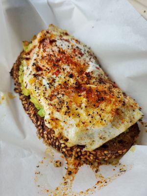 Avocado toast with egg