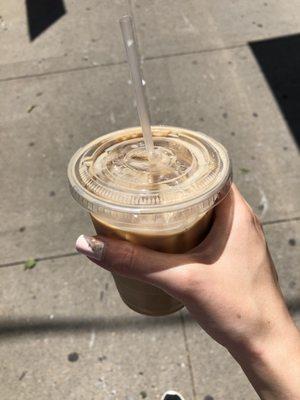 $2.50 for small iced hazelnut coffee - very good!