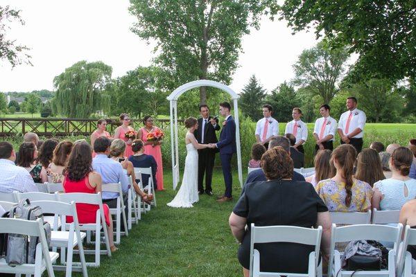 Perfect for both ceremonies and receptions, our outdoor space comfortably accommodates up to 275 guests.