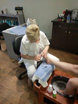 My Mani-Pedi lady Marie