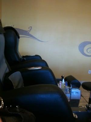 pedicure/massage stations. 5 total.