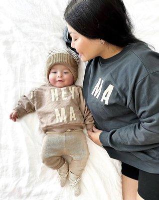 Matching Hey Ma & Ma Sweatshirts!