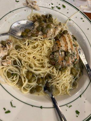 Chicken Piccata over angel hair pasta!