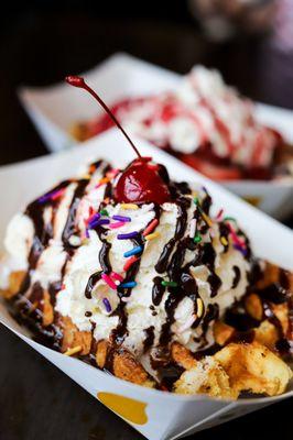 Waffle sundae