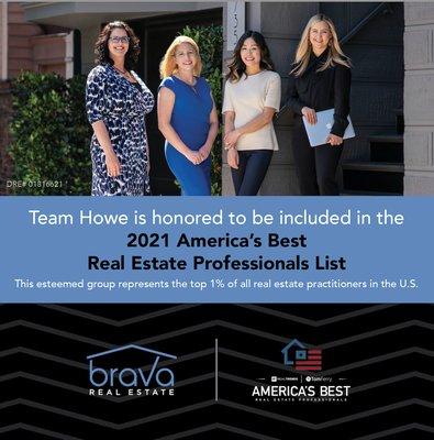 Honored to be part of the 2021 America's Best List of Real Estate Professionals