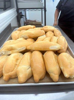 Bolillos--much bigger (and better) than HEB's.