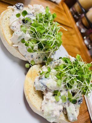 Chicken salad bagel