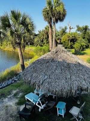 Tiki Hut waterside seating