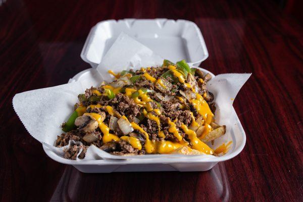 Loaded Philly Fries- 
@Bombhoagie.com