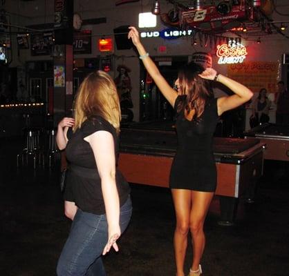 AmandaR dancing with the bartender