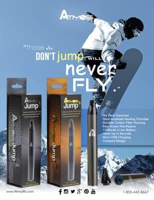 The Atmos Jump, with its powerful carbon fiber housing, is one of the most durable & compact true vaporizers available. www.AtmosRx.com