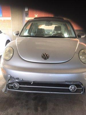 Fixed my VW bug bumper up good as new!!