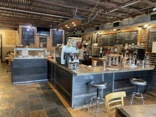 Wonderful interior with many options for enjoying your coffee