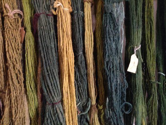 Naturally died wool yarn