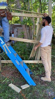 fence and pergola installation weekend