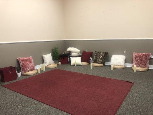 Meditation and yoga area