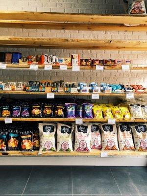 popular chips ,chocolate,energy bar and popcorn etc...