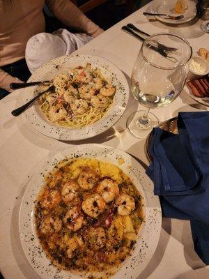 Scampi and shrimp & grits