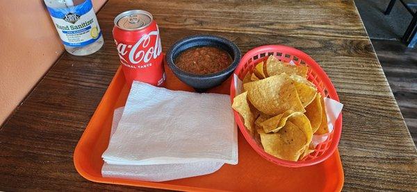 Coca-Cola and Chips and Salsa