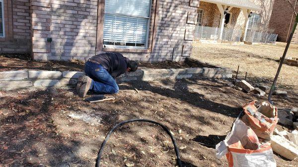 New flower beds in process