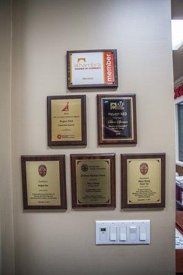 A few of our community recognitions.