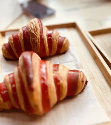 Raspberry croissant