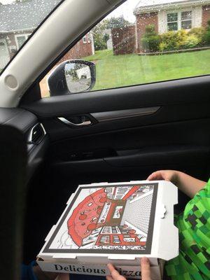 Bought my son his very own cheese pizza - he gave it 2 thumbs up.