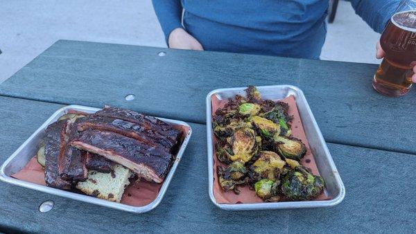 Friday night special ribs - best on KC; brussel sprouts both were spot on!