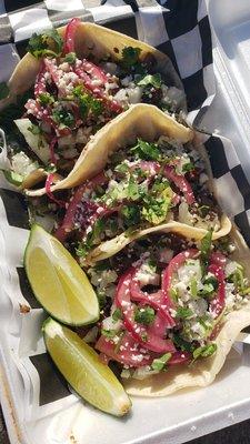 Steak street tacos. $4.00 each