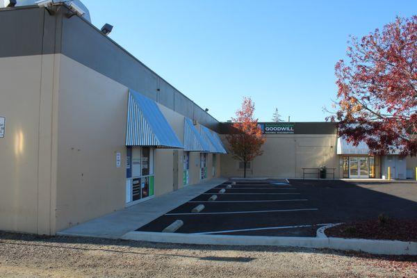 Front parking lot for Regional Headquarters.