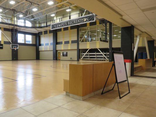 Indoor basketball court