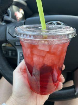 16oz Iced sugar free raspberry coconut Redbull