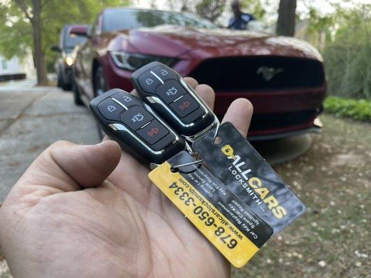 2016 Ford Mustang, Smart Key Replacement. Mobile Auto Locksmith Service