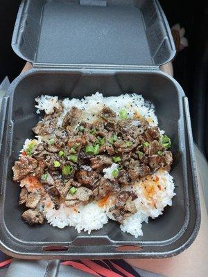 Non-teriyaki beef, and rice bowl! So delish!